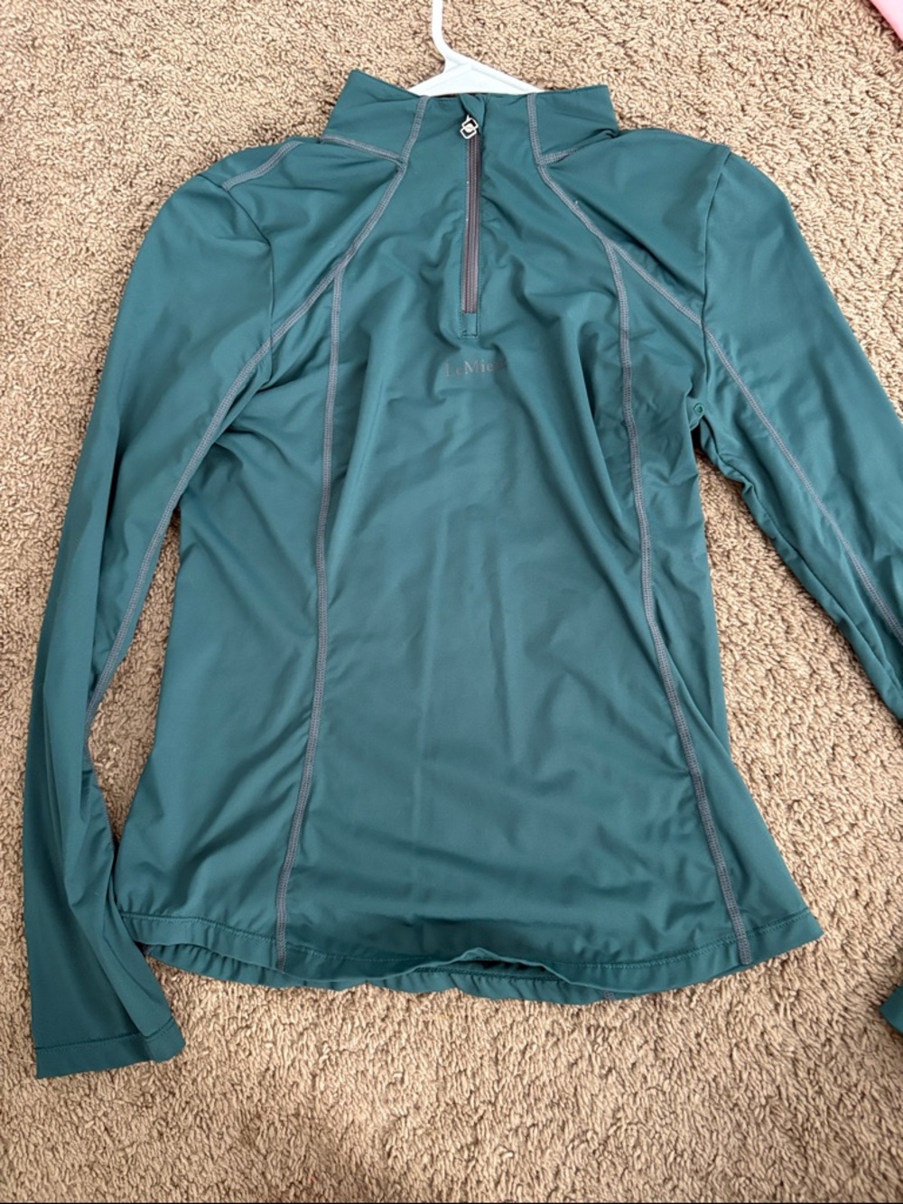 Women's Teal Quarter-Zip Performance Top - Brand: None